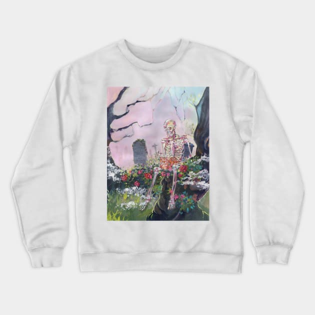 Inner Peace - Tempera Painting Crewneck Sweatshirt by gentlecheese